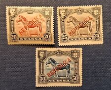 1911, Portugiesische Kolonie - Nyassa, Zebra - Aufdruck, komplett (3), (*)
