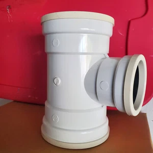 Plastic Trends PVC SDR35 Sewer 6 x 6 x 4 Reducing Tee with Gaskets - Picture 1 of 4