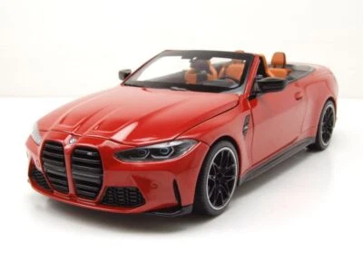 BMW M4 Cabrio 2020 Rosso Metallico Modellino Auto 1:18 Minichamps - Immagine 1 di 4