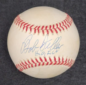 BOB FELLER Signed Inscribed Official MLB Baseball-HALL OF FAME-INDIANS-PSA - Picture 1 of 8