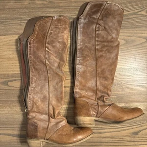 Lavorazione Artigiana Renagade Knee High Women’s Leather Boots Full Zip Size 7 - Picture 1 of 16