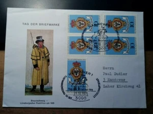 Tag der Briefmarke Hannover 1975 Postillion Braunschweig Lüneburg Brief Stempel - Bild 1 von 1