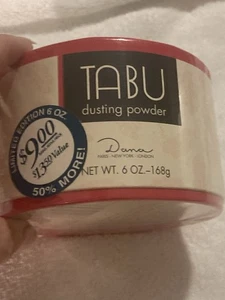 Vintage TABU by Dana Dusting Powder 6 oz. Discontinued NOS RARE! Factory sealed! - Picture 1 of 11