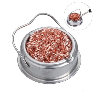  Boule De Fil Cuivre Nettoyage En Nettoyant Pour Panne À Souder Nettoyeur Buse - Photo 1/4