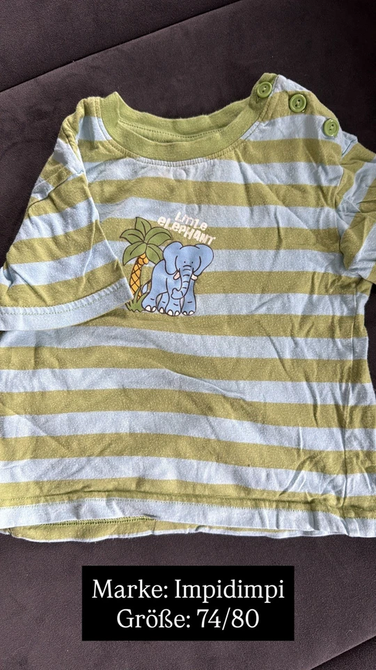 Baby T-Shirt von Impidimpi in Größe 74/80 in Blau / Grün - Bild 1 von 1