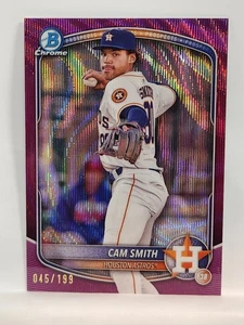 Cam Smith 2025 Bowman Chrome #BCP-48 Fuchsia Wave Refractor 45/199 Astros - Bild 1 von 3