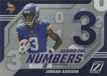 2023 Panini Zenith #14 Jordan Addison Behind the Numbers - Image 1 of 2