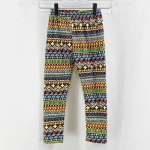 Girls Multicolored Tribal Print Leggings - Picture 1 of 8