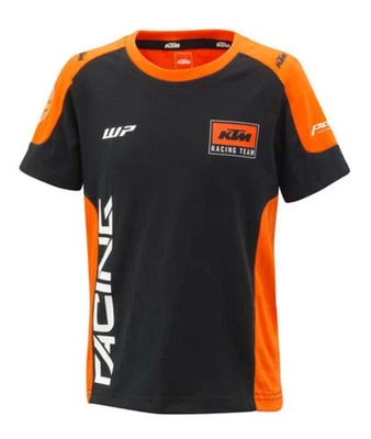 KTM Kids Racing Team T-Shirt - Black/Orange - 140/8-10 Years Old/Youth Medium - Image 1 of 2