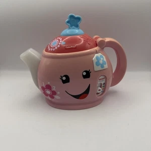 Fisher Price TALKING PINK TEAPOT Laugh’nLearn Tea Party Pot Musical/lightsTESTED - Picture 1 of 4