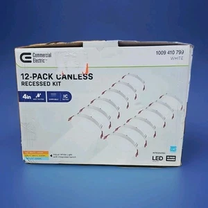 Commercial Electric Pro Value Series LED 4 in Round Adj Color Temp , Wht 12-Pk - Picture 1 of 6