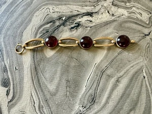 Hermosa Pulsera Disfraz Vintage SELLADA A * D GRAN BROCHE 7 1/4" - Imagen 1 de 6