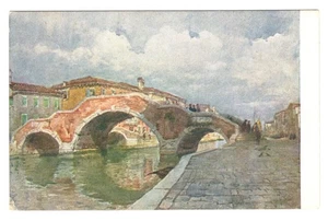 Pintura al óleo postal vintage sin publicar - Imagen 1 de 2