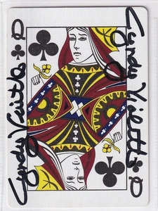 Tarjeta firmada autografiada por Cyndy Violette Poker Legend - Imagen 1 de 1