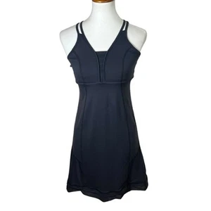 Tonic Black Strappy Tennis Dress with Built in Bra Size L - Picture 1 of 7