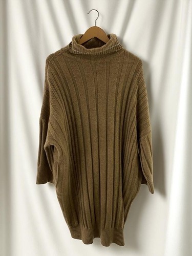 HERMÈS Abito HERMES cashmere manica lunga beige taglia 40 design elegante #EF BZA