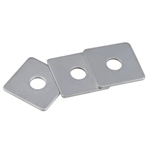 Square Plate Washers 30mm  & 40mm Zinc-Plated M10 M12 M14 M16 Thick Flat Washers - Picture 1 of 5
