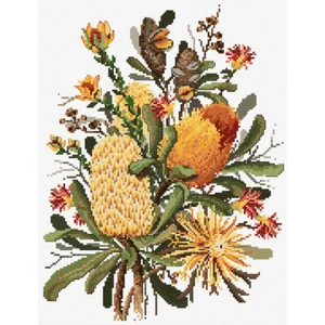 Banksias counted cross stitch chart, optional Zweigart aida & DMC thread - Picture 1 of 1
