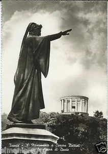 CARTOLINA TRENTO MONUMENTO CESARE BATTISTI CON FIGURA DANTE NON CIRCOL ANNI 50 - Picture 1 of 1