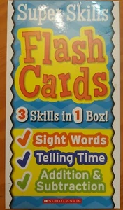 Super Skills Flash Cards - Sight Words - Telling Time - Addition & Subtraction - Picture 1 of 2