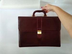 Pierre Waldon, Leder-Akten-Tasche, Rotbraun - Picture 1 of 11