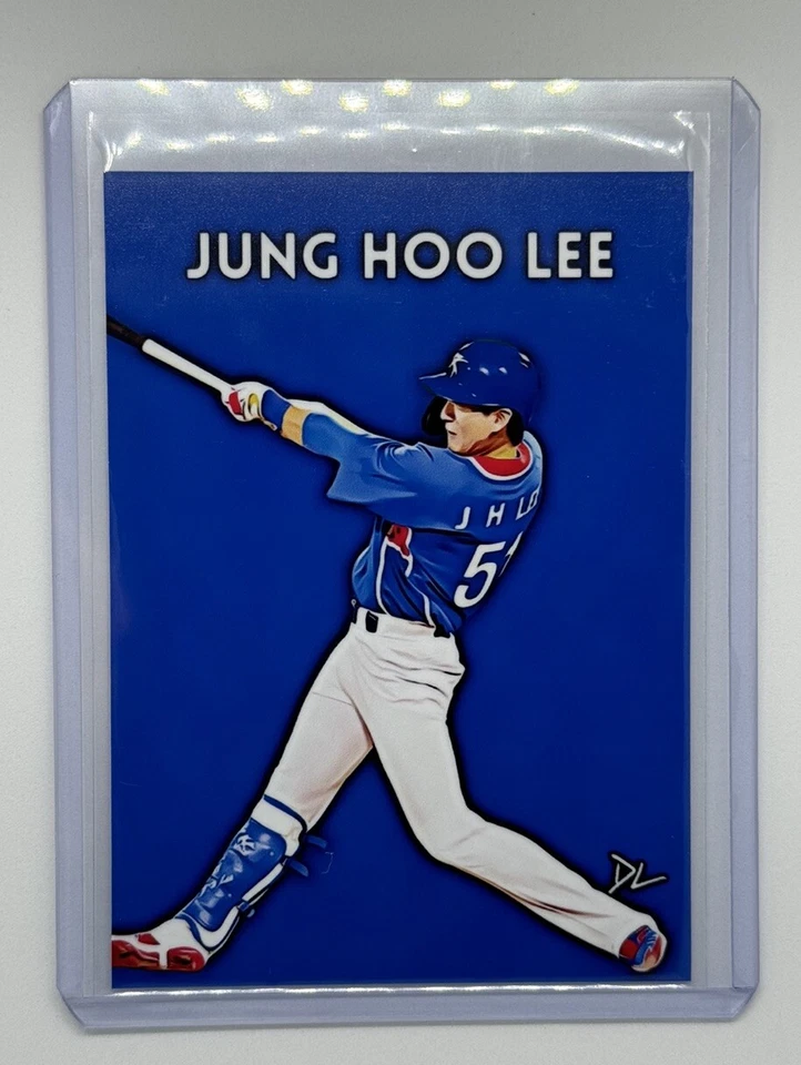 Tarjeta de novato Jung Hoo Lee edición limitada firmada por artista "WBC Team Korea" 4/10 Foto 1 de 2