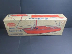 Vintage NOS Reliable Canada Plastic Sailboat RED REELY in box X-RARE LOOK 10.5'' - Picture 1 of 11
