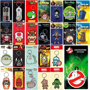 New Official Keyring Keychain Gaming TV Film Nintendo Assorted Movie Retro UK - Picture 1 of 61