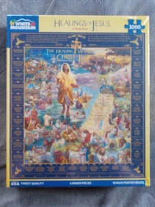 White Mountain Healings of Jesus 1000 pc Jigsaw Puzzle New Sealed - Picture 1 of 7
