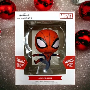 NUEVO EN CAJA ~ Adornos con sello Marvel Spider-Man se tambalea en tu cabeza de bobble de árbol - Imagen 1 de 4