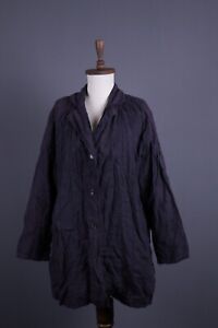 PRIVATSACHEN Cocon Commerz Blue Lagenlook Long Coat Jacket Size L
