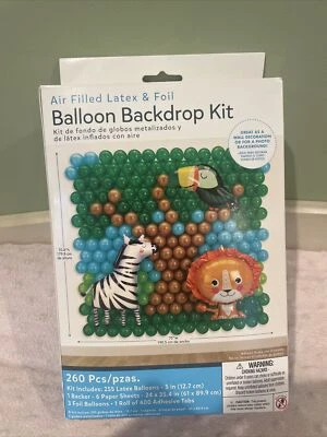 Kit de telón de fondo de globo Amscan Safari nuevo en caja Foto 1 de 2