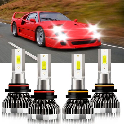 Combo de bombilla de haz alto y bajo para Ferrari F40 1990-1992 9005 9006 LED Foto 1 de 4