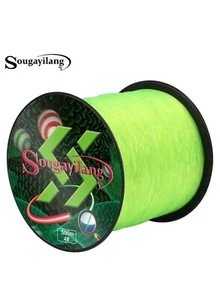 2 X 500m Sougayilang Transparent Fluorocarbon Nylon Fishing Line, Yellow 14.5 LB - Picture 1 of 2
