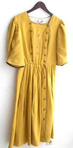 Damen Trachten Kleid gelb bestickt ca. Gr. 40 v. Südtirol - Picture 1 of 2