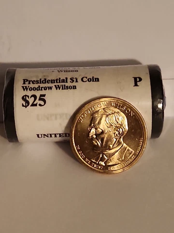 2013-P Woodrow Wilson Presidential Golden Dollar Coin brilliant uncirculated Cover
