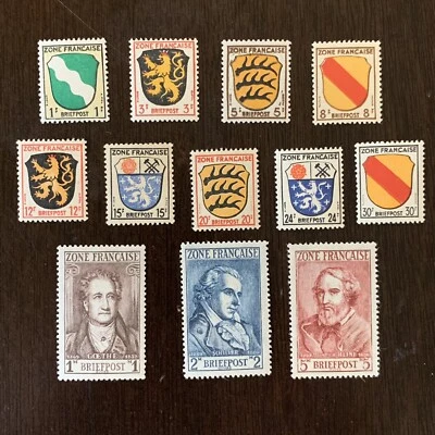 1945 FRANCE ALLIED ZONE MH STAMPS SHORT SET MISSING 1 - Image 1 of 4