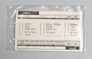 WALTHERS TRAIN DECALS HO GAUGE SWIFT FREIGHT WHITE 1242 #5 - Picture 1 of 2