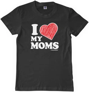 Threadrock Kids I Love My Moms Youth T-shirt Two Mommies LGBT Gay - Picture 1 of 9