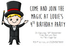 personalised paper card birthday party invites invitations MAGICIAN MAGIC #1