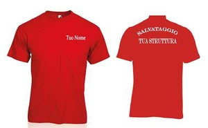 shirt Bagnino Salvataggio Lido Playa Bagno personalizzata fronte e retro * - Foto 1 di 1
