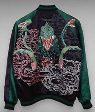 Sukajan Godzilla Biollante Skajan embroidery Black Green S-XXL GZSJ-007 Japan
