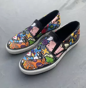 Converse Chuck Taylor All Star Slip-On Sneakers Cartoon Multi Color Discontinued - Picture 1 of 10