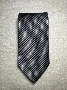 Tommy Hilfiger Neckwear Men’s Pure Silk Tie Blue Geometric 3.5” in - Picture 1 of 12