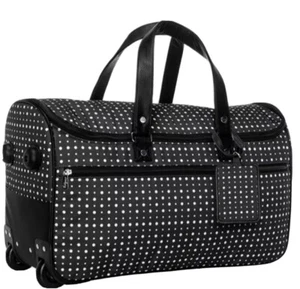 NWT Thirty-one 31-Wheels Up Rolling Luggage-Ditty Dot Pattern-Black & White - Picture 1 of 1