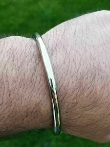 Pulsera Sikh Singh Kaur Khalsa Kara Kada Línea de latón liso de acero inoxidable V2 - Imagen 1 de 10