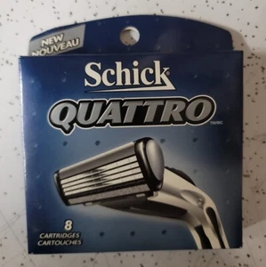 Paquete de 8 cartuchos de cuchillas de afeitar para hombre Schick Quattro - sellados - Imagen 1 de 2