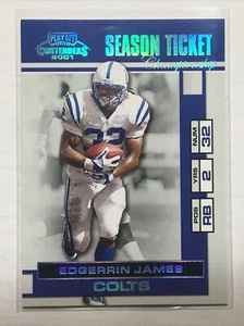 2001 Playoff Contenders Championship Ticket #35 Edgerrin James  # 08/100 Colts - Picture 1 of 2