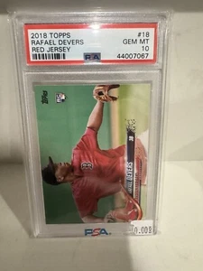 2018 Topps #18 Rafael Devers RC Red Jersey SP Variation PSA 10 - Picture 1 of 1