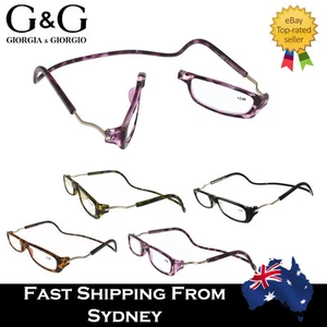 Funky G&G Unisex Magnetic Reading Glasses Flexible Frame 1.5 2.0 2.5 3.0 3.5 4.0 - Picture 1 of 10